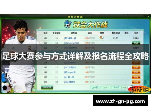 足球大赛参与方式详解及报名流程全攻略 足球大赛参与方式详解及报名流程全攻略