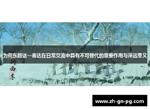 为何东超这一表达在日常交流中具有不可替代的重要作用与深远意义 为何东超这一表达在日常交流中具有不可替代的重要作用与深远意义